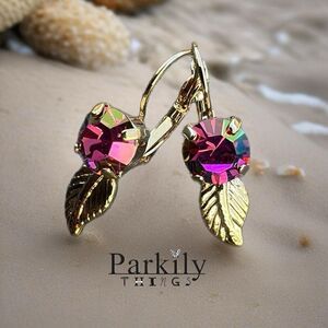 Handcrafted earrings with Swarovski crystal